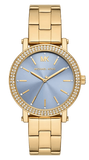  Shop Authentic Michael Kors Quartz Blue Dial Gold Steel Strap Watch for Men - MKO1048 - Luxxuri