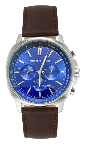  Shop Authentic Michael Kors Sullivan Quartz Blue Dial Brown Leather Strap Watch For Men - MK8996 - Luxxuri