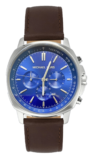  Shop Authentic Michael Kors Sullivan Quartz Blue Dial Brown Leather Strap Watch For Men - MK8996 - Luxxuri