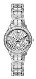  Shop Authentic Michael Kors Sage Pavé Crystals Silver Dial Silver Steel Strap Watch for Women - MK4825LE - Luxxuri