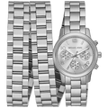 Michael Kors Runway 18K Rhodium Plated Triple Wrap Silver Dial Silver Steel Strap Watch for Women - MK7451