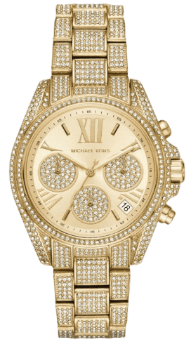  Shop Authentic Michael Kors Mini Bradshaw Crystals Gold Dial Gold Steel Strap Watch For Women - MK6494 - Luxxuri