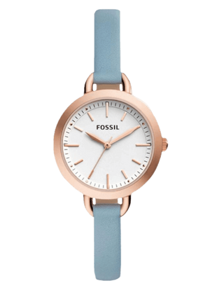  Shop Authentic Fossil Classic White Dial Blue Leather Strap Watch for Women - BQ3327 - Luxxuri