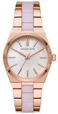  Shop Authentic Michael Kors Channing Quartz Mother of Pearl Pink Dial Two Tone Steel Strap Watch For Women - MK6652 - Luxxuri