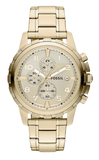  Shop Authentic Fossil Dean Chronograph Champagne Dial Gold Steel Strap Watch for Men - FS4867 - Luxxuri