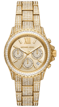  Shop Authentic Michael Kors Everest Chronograph Crystals Gold Dial Gold Steel Strap Watch For Women - MK7254 - Luxxuri