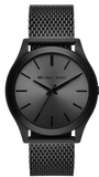  Shop Authentic Michael Kors Runway Three-Hand Black Dial Black Mesh Strap Watch for Men - MK1085 - Luxxuri