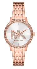 Michael Kors Melissa Quartz Silver Dial Rose Gold Steel Strap Watch for Women - MK1052