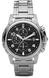  Shop Authentic Fossil Dean Chronograph Black Dial Silver Steel Strap Watch for Men - FS4542 - Luxxuri