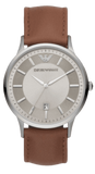  Shop Authentic Emporio Armani Renato Quartz Silver Dial Brown Leather Strap Watch For Men - AR11185 - Luxxuri