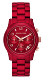  Shop Authentic Michael Kors Runway Analog Chronograph Red Dial Red Steel Strap Watch for Women - MK7436 - Luxxuri