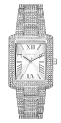Michael Kors Emery Analog Crystals Silver Dial Silver Steel Strap Watch for Women - MK4648