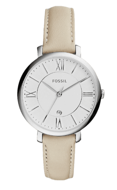  Shop Authentic Fossil Jacqueline White Dial Beige Leather Strap Watch for Women - ES3793 - Luxxuri