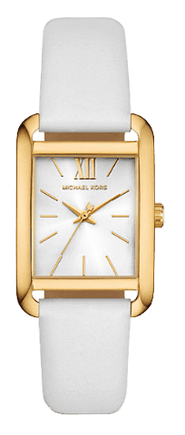  Shop Authentic Michael Kors Petite Quartz White Dial White Leather Strap Watch for Women - MKO1059 - Luxxuri