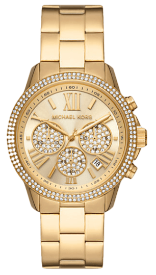  Shop Authentic Michael Kors Bryn Pavé Quartz Gold Dial Gold Steel Strap Watch For Women - MK7199 - Luxxuri