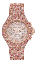 Michael Kors Camille Chronograph Mother of Pearl Dial Rose Gold Steel Strap Watch for Women - MK7272