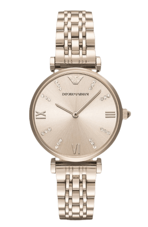  Shop Authentic Emporio Armani T-Bar Gianni Rose Gold Dial Rose Gold Steel Strap Watch For Women - AR11059 - Luxxuri