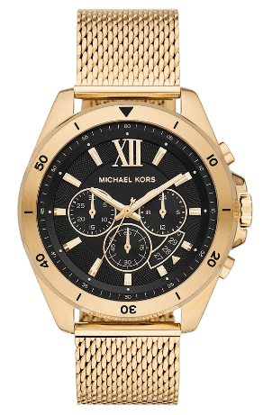  Shop Authentic Michael Kors Brecken Chronograph Black Dial Gold Mesh Strap Watch For Men - MK8867 - Luxxuri