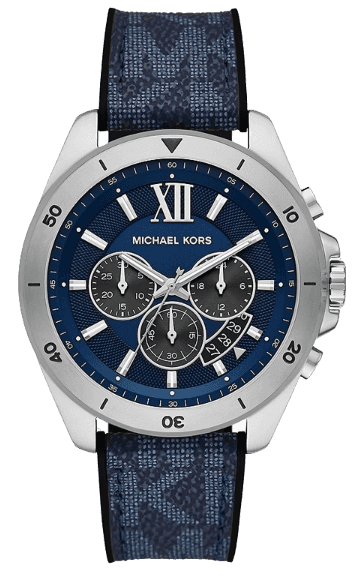  Shop Authentic Michael Kors Brecken Chronograph Blue Dial Blue Rubber Strap Watch For Men - MK8923 - Luxxuri