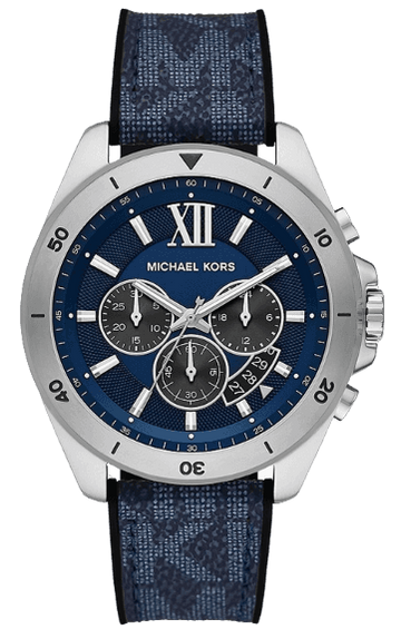  Shop Authentic Michael Kors Brecken Chronograph Blue Dial Blue Rubber Strap Watch For Men - MK8923 - Luxxuri