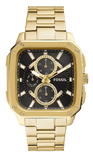  Shop Authentic Fossil Inscription Multifunction Black Dial Gold Steel Strap Watch for Men - BQ2656 - Luxxuri