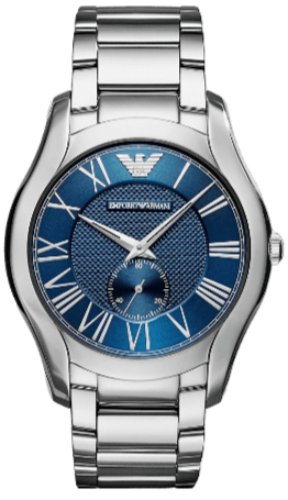  Shop Authentic Emporio Armani Valente Quartz Blue Dial Silver Steel Strap Watch For Men - AR11085 - Luxxuri