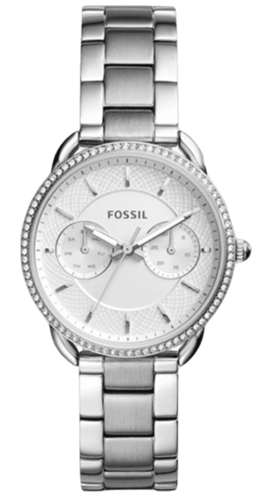  Shop Authentic Fossil Tailor White Dial Silver Steel Strap Watch for Women - ES4262 - Luxxuri