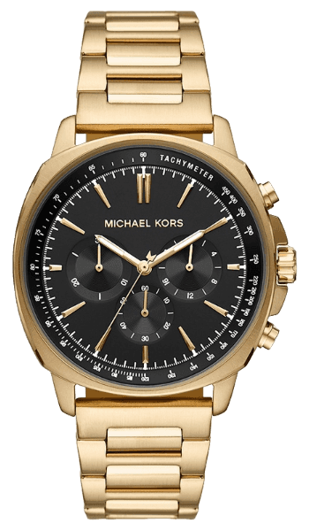  Shop Authentic Michael Kors Sullivan Quartz Black Dial Gold Steel Strap Watch For Men - MK8969 - Luxxuri