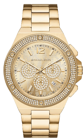  Shop Authentic Michael Kors Lennox Chronograph Gold Dial Gold Steel Strap Watch For Men - MK8989 - Luxxuri