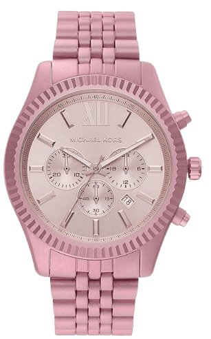  Shop Authentic Michael Kors Lexington Chronograph Pink Dial Pink Steel Strap Watch for Women - MK8792 - Luxxuri