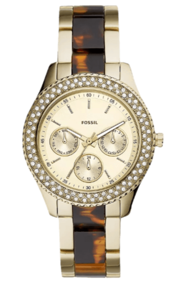  Shop Authentic Fossil Stella Multifunction Gold Dial Two Tone Steel Strap Watch for Women - ES4756 - Luxxuri