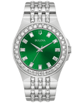  Shop Authentic Bulova Phantom Classic Baguette Green Dial Silver Steel Strap Watch for Men - 96A253 - Luxxuri