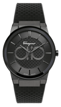  Shop Authentic Salvatore Ferragamo Sapphire Black Dial Black Rubber Strap Watch for Men - SFHP00320 - Luxxuri