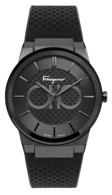  Shop Authentic Salvatore Ferragamo Sapphire Black Dial Black Rubber Strap Watch for Men - SFHP00320 - Luxxuri