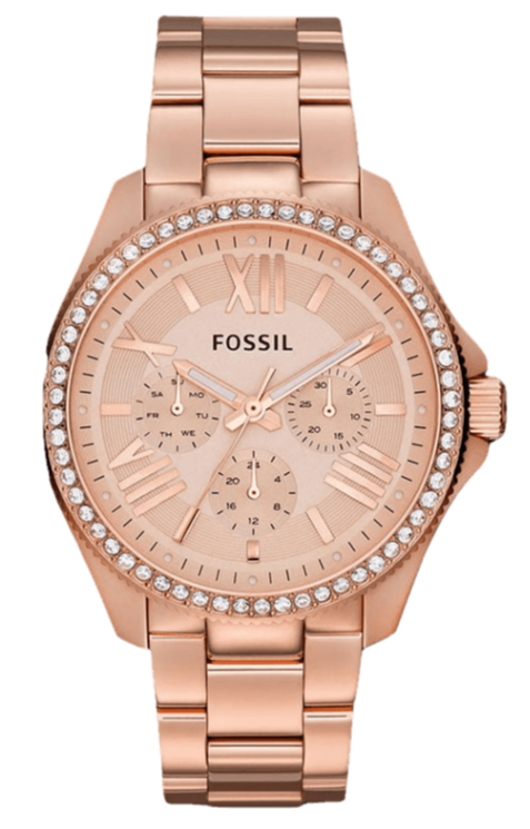  Shop Authentic Fossil Cecile Rose Gold Dial Rose Gold Steel Strap Watch for Women - AM4483 - Luxxuri