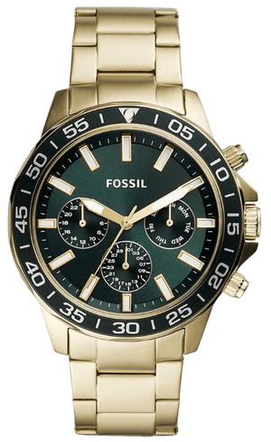  Shop Authentic Fossil Bannon Multifunction Chronograph Green Dial Gold Steel Strap Watch for Men - BQ2493 - Luxxuri