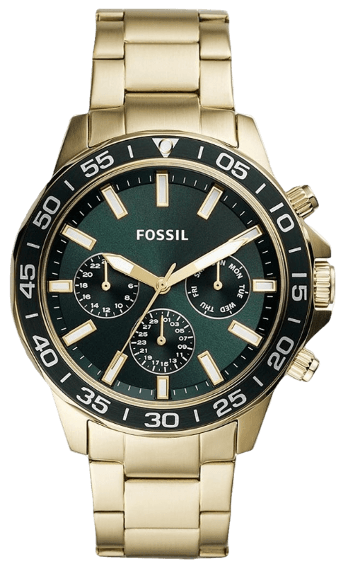  Shop Authentic Fossil Bannon Multifunction Chronograph Green Dial Gold Steel Strap Watch for Men - BQ2493 - Luxxuri