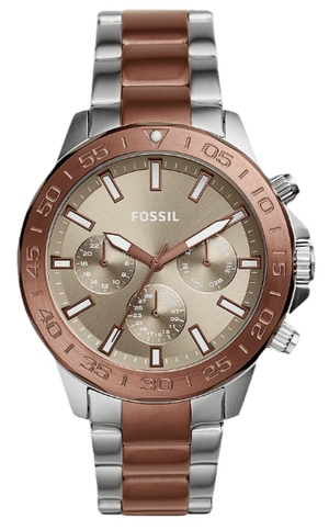  Shop Authentic Fossil Bannon Multifunction Brown Dial Two Tone Steel Strap Watch for Men - BQ2502 - Luxxuri