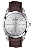  Shop Authentic Tissot Gentlemen Silver Dial Brown Leather Strap Watch for Men - T127.410.16.031.01 - Luxxuri