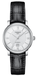  Shop Authentic Tissot Carson Premium Lady Born to Be Brace Special Edition Silver Dial Black Leather Strap Watch for Women - T122.207.16.036.00 - Luxxuri