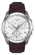  Shop Authentic Tissot Couturier Chronograph White Dial Brown Leather Strap Watch For Men - T035.617.16.031.00 - Luxxuri
