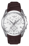  Shop Authentic Tissot Couturier Chronograph White Dial Brown Leather Strap Watch For Men - T035.617.16.031.00 - Luxxuri