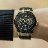  Shop Authentic Guess Black Dial Black Rubber Strap Watch For Women - W1053L7 - Luxxuri