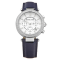  Shop Authentic Michael Kors Parker White Dial Navy Blue Leather Strap Watch for Women - MK2293 - Luxxuri