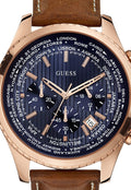  Shop Authentic Guess Persuit Chronograph Blue Dial Brown Leather Strap Watch for Men - W0500G1 - Luxxuri