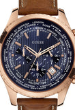  Shop Authentic Guess Persuit Chronograph Blue Dial Brown Leather Strap Watch for Men - W0500G1 - Luxxuri
