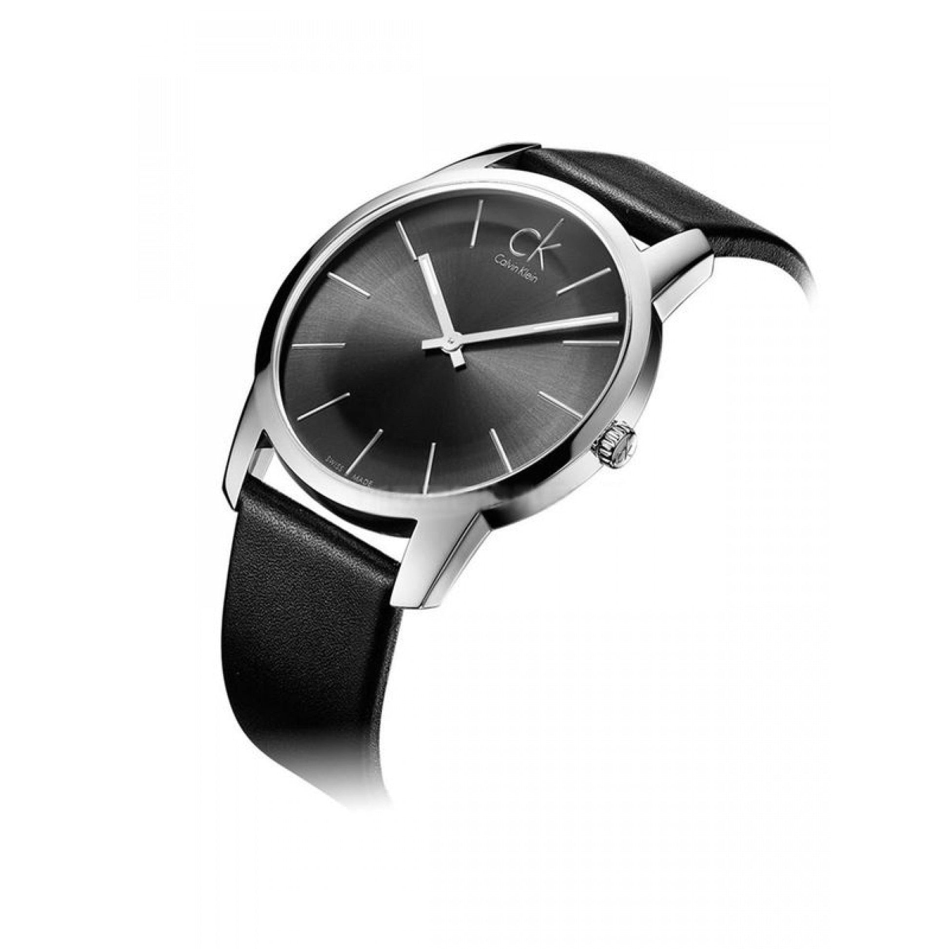  Shop Authentic Calvin Klein City Black Dial Black Leather Strap Watch for Men - K2G21107 - Luxxuri