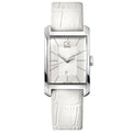  Shop Authentic Calvin Klein Window White Dial White Leather Strap Watch for Women - K2M23120 - Luxxuri