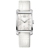  Shop Authentic Calvin Klein Window White Dial White Leather Strap Watch for Women - K2M23120 - Luxxuri