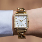  Shop Authentic Guess Vanity Diamonds Silver Dial Gold Steel Strap Watch for Women - W1030L2 - Luxxuri